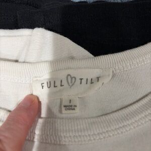 Full Tilt Black and Cream Apparel